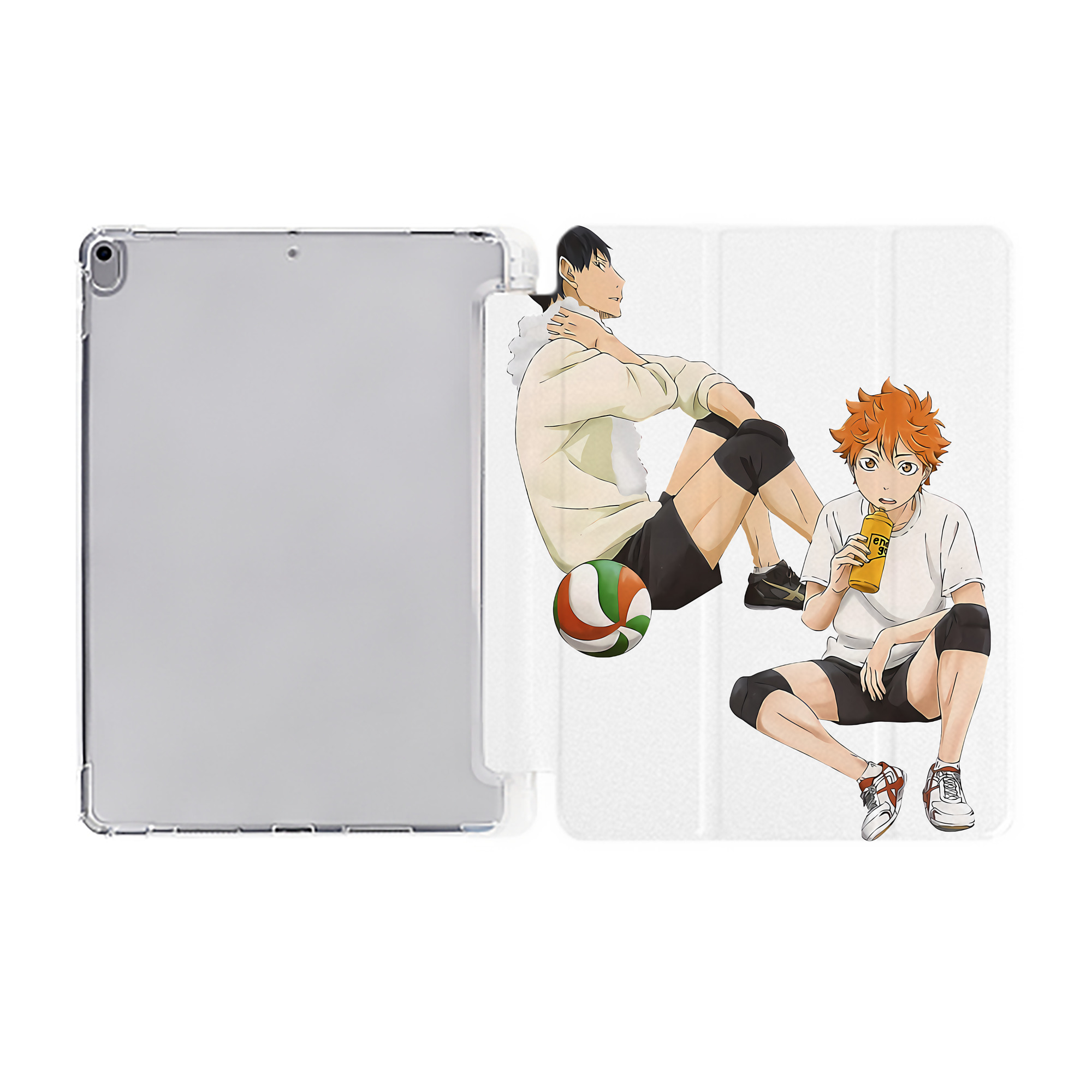（画像用） ハイキュー!! Haikyu!! IPad ケース ペン収納付き 三つ折りスタンド PUレザー×シリコン 対応機種9.5/10.5/10.9インチ